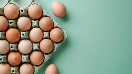 Sticker - Box of eggs, top view