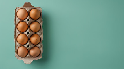 Sticker - Box of eggs, top view