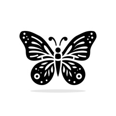 Wall Mural - Awesome butterfly illustration with silhouette art