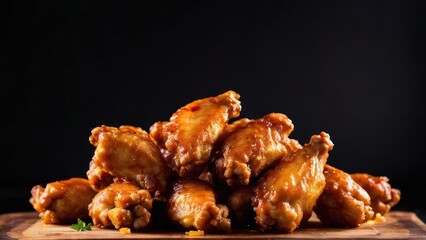 Poster - Savoring the Smoky Flavors, Barbecue Chicken Wings Delight