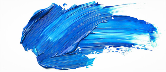 Wall Mural - Blue paint brush stroke color texture background