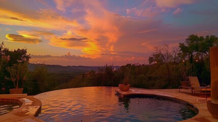 Poster - Summer evenings are magical, with the sky painted in hues of orange and pink as the sun sets, and the air filled with the sound of crickets chirping.