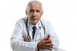 © siripimon2525 - Doctor explaining a diagnosis, Portrait half-body, hyper-realistic, high detail, photorealistic, white background