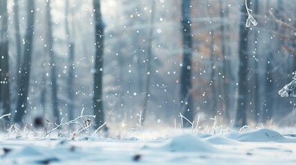 Canvas Print - Snowy Forest Landscape