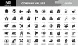 © Slamlabs - Company value icon set
