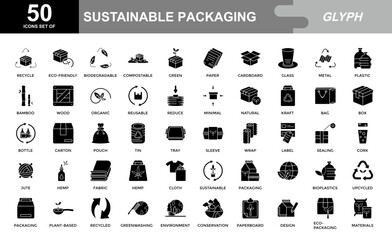 Poster - Sustainable Packaging icon set