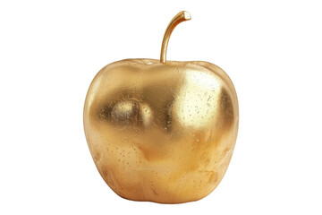 Wall Mural - Golden apple isolated on transparent background