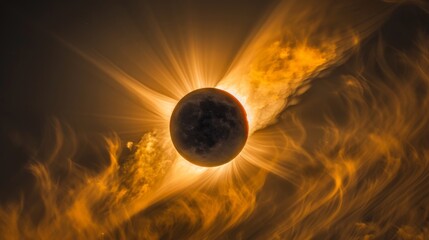 Poster - The eerie beauty of the sky during a solar eclipse, with the sun's corona visible, is a powerful reminder of the celestial dynamics at play.