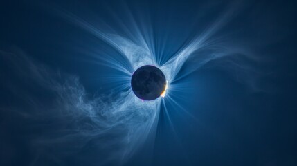 Poster - The eerie beauty of the sky during a solar eclipse, with the sun's corona visible, is a powerful reminder of the celestial dynamics at play.