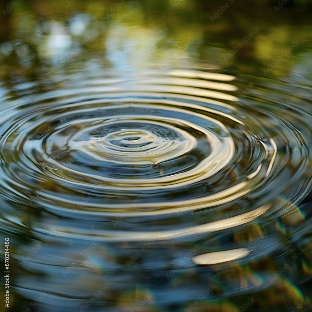 Water Rippling Sound Visual representation of sound as concentric ripples on water ...