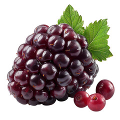 Wall Mural - Detailed cutout of a A whole wineberry isolated 