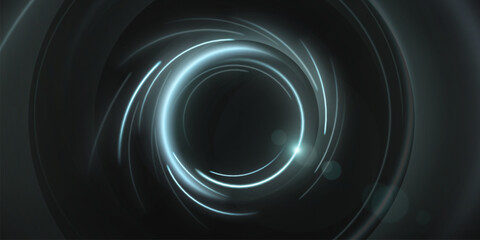 Wall Mural - abstract light circle with vortex motion and glow effect. realistic 3d vector magic energy sphere. n