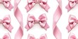 © ckybe - Delightful flirtatious design seamless rose ribbon bow on blank backdrop.