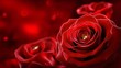 Red romantic rose background of love symbol