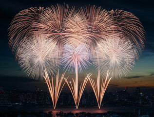 fireworks over the river