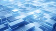 © plaksa - 3d rendering of white and blue abstract geometric background. Scene for advertising, technology, showcase, banner, game, sport, cosmetic, business, metaverse. Sci-Fi Illustration. Product display