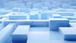 © plaksa - 3d rendering of white and blue abstract geometric background. Scene for advertising, technology, showcase, banner, game, sport, cosmetic, business, metaverse. Sci-Fi Illustration. Product display