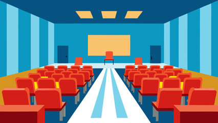 Wall Mural - conference hall with chairs Vector Illustration 