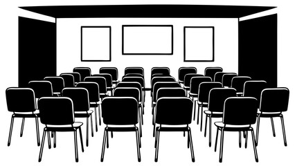 Wall Mural - conference hall with chairs Vector Illustration 