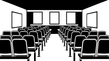 Wall Mural - conference hall with chairs Vector Illustration 