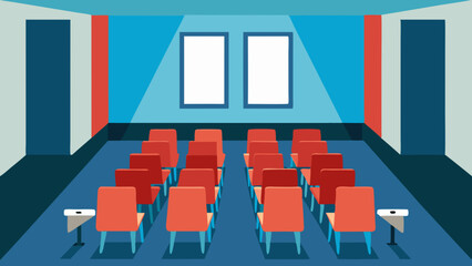 Wall Mural - conference hall with chairs Vector Illustration 