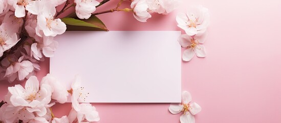 Leinwandbilder - Celebrating International Women's Day with blank card, gift box, and pink background suitable for copy space image.