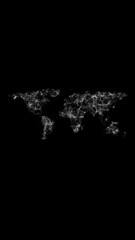 Wall Mural - world map with line connections, monochrome. media. worldwide business, global communication concept
