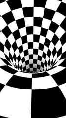 Wall Mural - optical illusion tunnel, psychedelic motion background. media. moving inside endless vortex. vertica