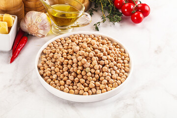 Sticker - Dry chickpea seeds heap in the bowl