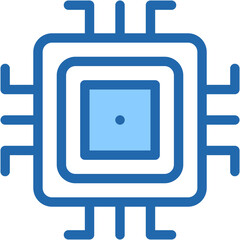 Sticker - Vector Icon Chip, Processor, Electronics, Technology, Computer