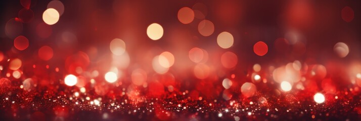 Wall Mural - Abstract Red Bokeh Background