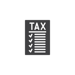 Wall Mural - Tax Checklist vector icon