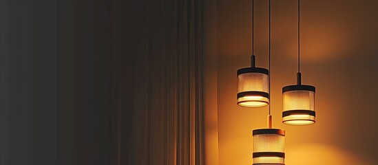 Aufkleber - ceiling light lamp decoration interior of room. with copy space image. Place for adding text or design