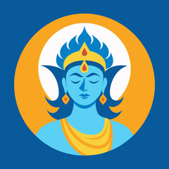 Wall Mural - lord shiva logo icon Vector Illustration 