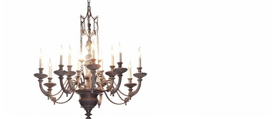 Aufkleber - Chandelier in vintage style isolated on white background. with copy space image. Place for adding text or design
