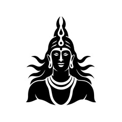 Wall Mural - lord shiva logo icon Vector Illustration 