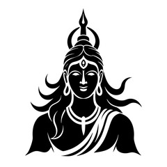 Wall Mural - lord shiva logo icon Vector Illustration 