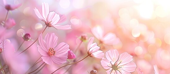 Canvas Print - blurry sweet flower background with copy space image.