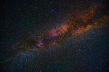 Wall Mural - night starry sky with stars, milky way and galaxies on the background