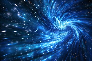 Wall Mural - time travel in star wars and the big bang. hyperspace warp in space