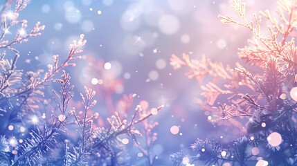 Sticker - Frosty Morning Glow: Immerse yourself in an abstract winter background