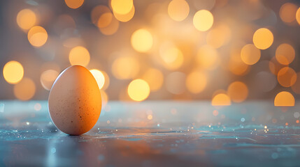 Sticker - An egg with blurred lights in the background