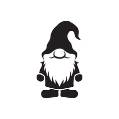 Wall Mural - gnome vector silhouette logo design 