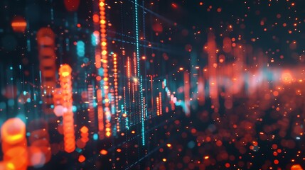 Wall Mural - Comprehensive scatter plot highlighting a significant positive correlation between stock prices and trading volume, indicating a surge in investor interest.