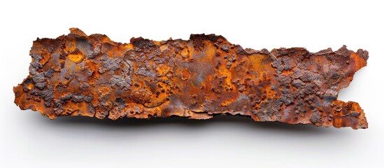 Aufkleber - High quality photo of isolated brown rust on a white background with copy space image.
