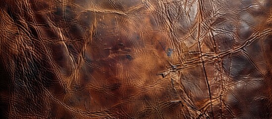 Leinwandbilder - Texture of brown leather with copy space image