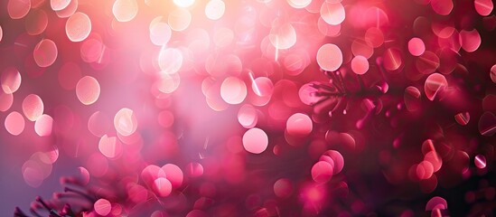 Aufkleber - A soft-focused, blurred bokeh in a bright pink hue background idea with space for more images. copy space available