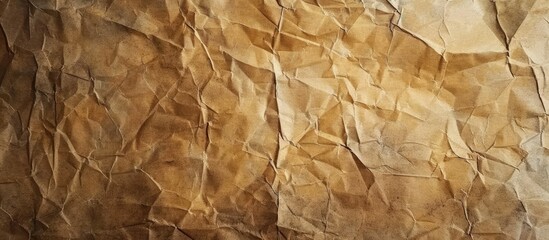 Aufkleber - Vintage textured brown kraft paper creates a retro backdrop with a creased grunge surface for an old-fashioned look, ideal for a copy space image.