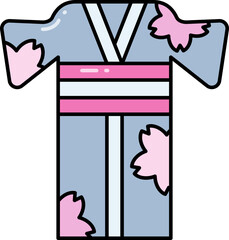 Poster - Kimono line icon