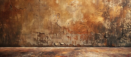 Leinwandbilder - An abstract background featuring a grungy brown concrete wall with ample copy space image.